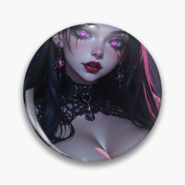 Item preview, Hot Halloween Anime Babe Goth Mommy Waifu Woman designed and sold by Your New Fixation.