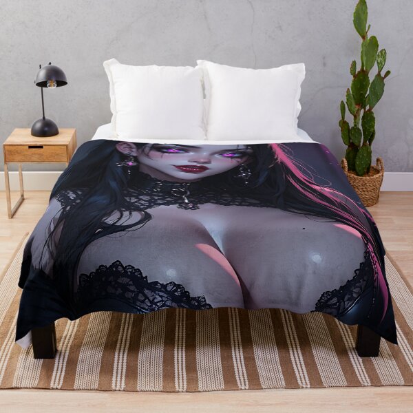 Item preview, Hot Halloween Anime Babe Goth Mommy Waifu Woman designed and sold by Your New Fixation.