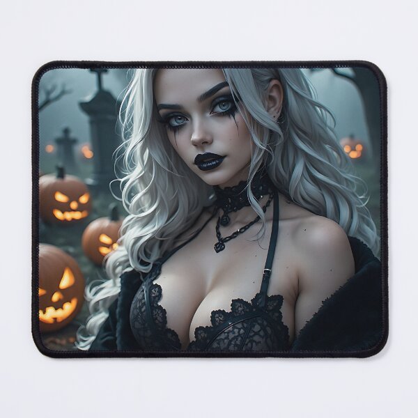 Item preview, Hot Halloween Anime Babe Goth Mommy Waifu Woman designed and sold by Your New Fixation.