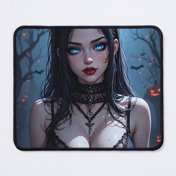 Item preview, Hot Halloween Anime Babe Goth Mommy Waifu Woman designed and sold by Your New Fixation.
