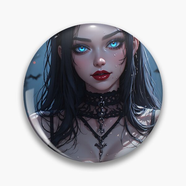 Item preview, Hot Halloween Anime Babe Goth Mommy Waifu Woman designed and sold by Your New Fixation.