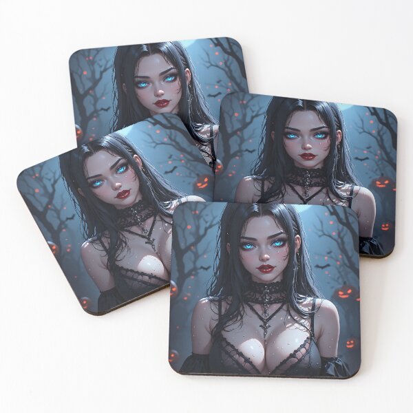 Item preview, Hot Halloween Anime Babe Goth Mommy Waifu Woman designed and sold by Your New Fixation.