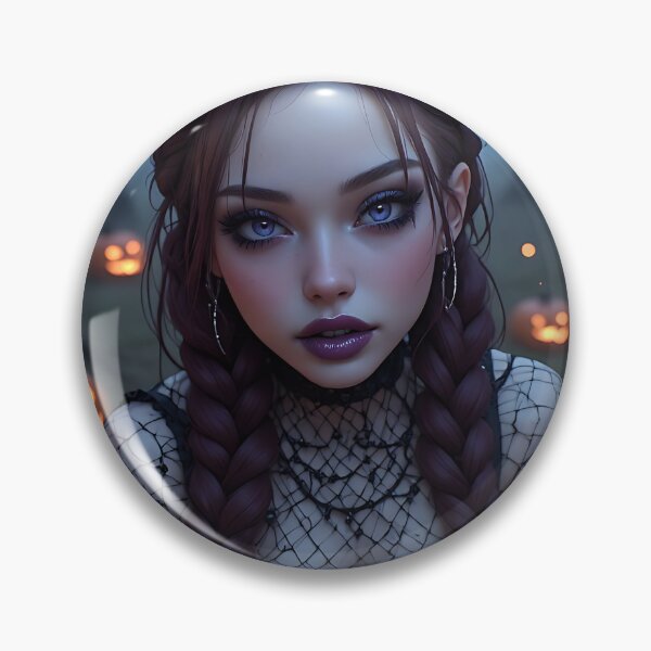 Item preview, Hot Halloween Anime Babe Goth Mommy Waifu Woman designed and sold by Your New Fixation.