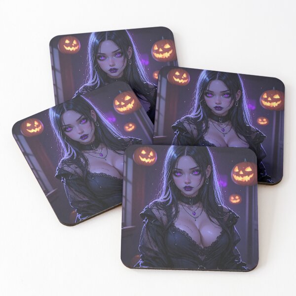Item preview, Hot Halloween Anime Babe Goth Mommy Waifu Woman designed and sold by Your New Fixation.