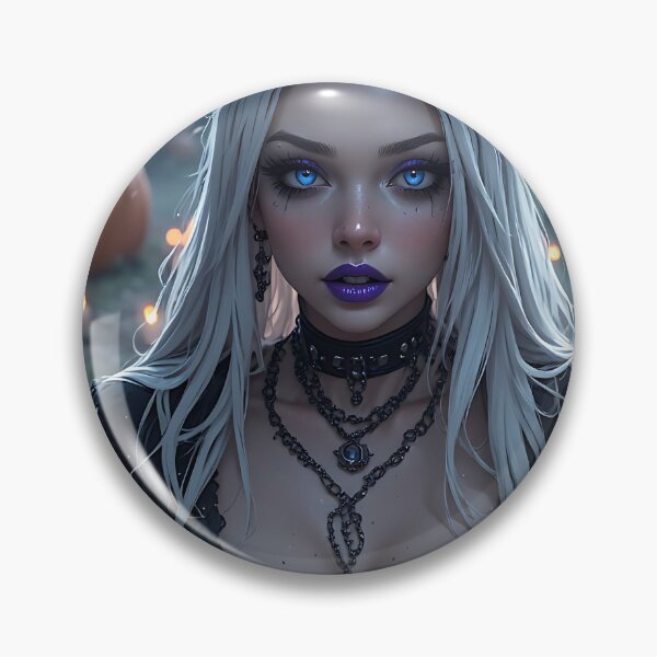 Item preview, Hot Halloween Anime Babe Goth Mommy Waifu Woman designed and sold by Your New Fixation.