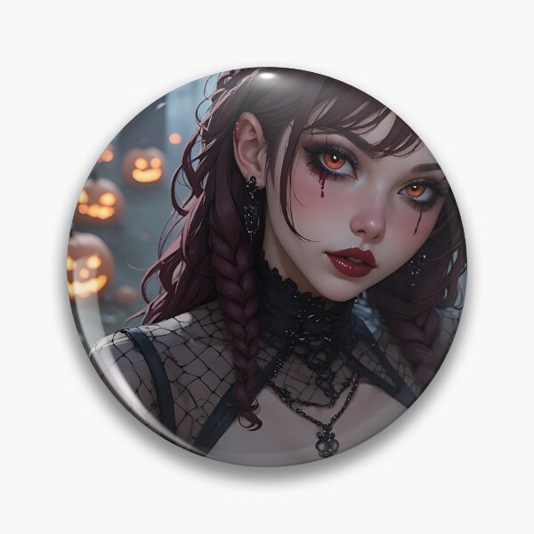 Item preview, Hot Halloween Anime Babe Goth Mommy Waifu Woman designed and sold by Your New Fixation.
