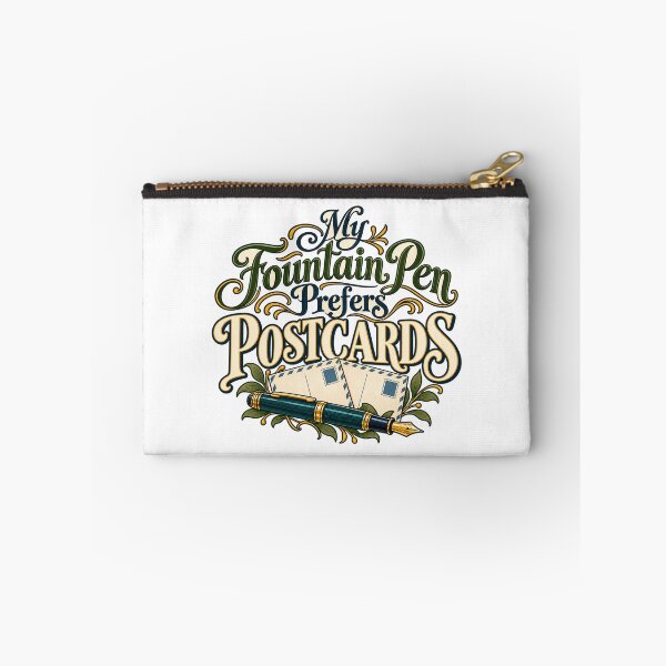 Item preview, Fountain Pen Prefers Postcards Decorative Type designed and sold by Bikivuno.