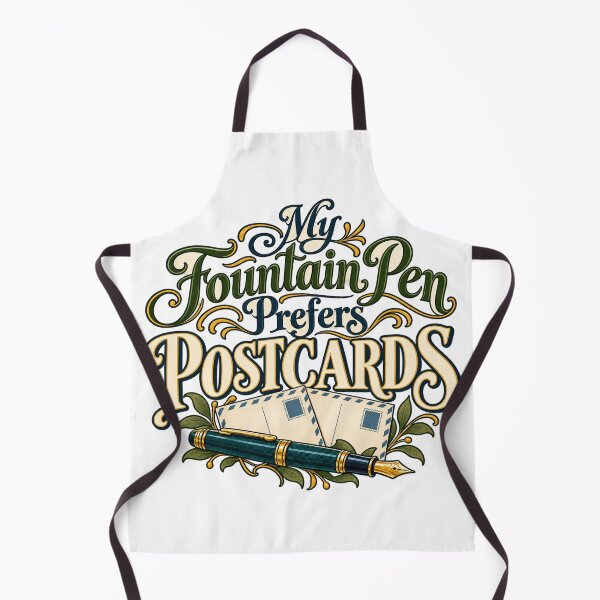 Item preview, Fountain Pen Prefers Postcards Decorative Type designed and sold by Bikivuno.