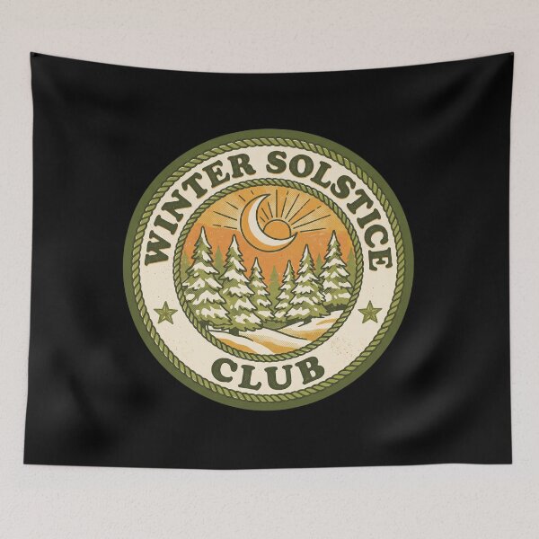 Item preview, Winter Solstice Club — Retro 70s Yule Badge designed and sold by TheCalmEdit.