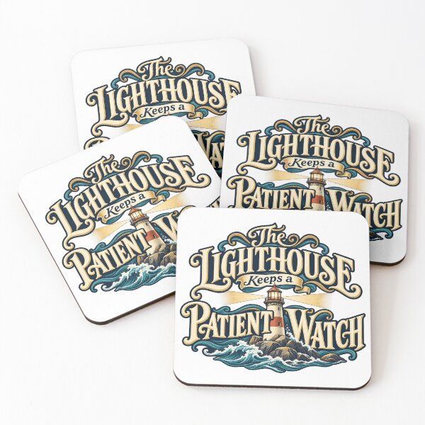 Item preview, Lighthouse Keeps a Patient Watch Nautical Type designed and sold by Bikivuno.
