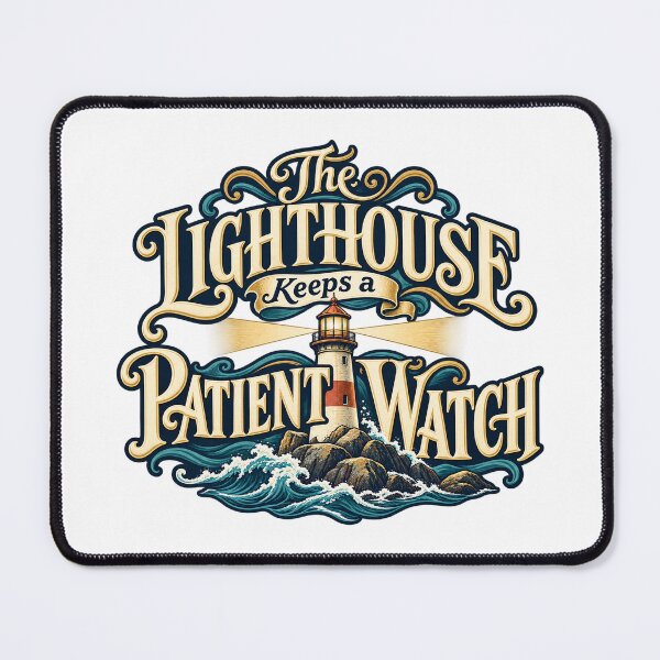 Item preview, Lighthouse Keeps a Patient Watch Nautical Type designed and sold by Bikivuno.