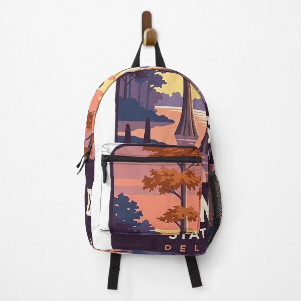 Item preview, Killens Pond State Park Sunset Cypress Trees Delaware Travel Poster Sticker designed and sold by DetourDgn.