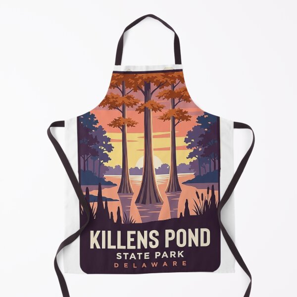 Item preview, Killens Pond State Park Sunset Cypress Trees Delaware Travel Poster Sticker designed and sold by DetourDgn.