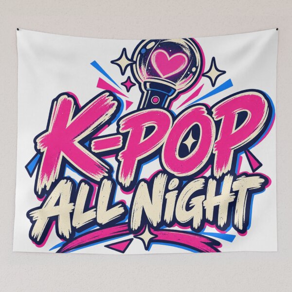 Item preview, K-POP All Night Retro Concert Graphic designed and sold by ZAROOMART.