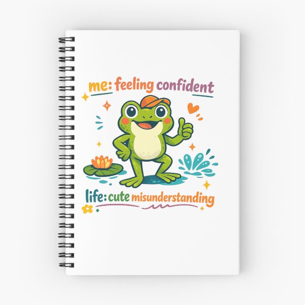 Item preview, Feeling Confident Cute Misunderstanding Funny Frog Relatable Humor Art designed and sold by inkoutninja.