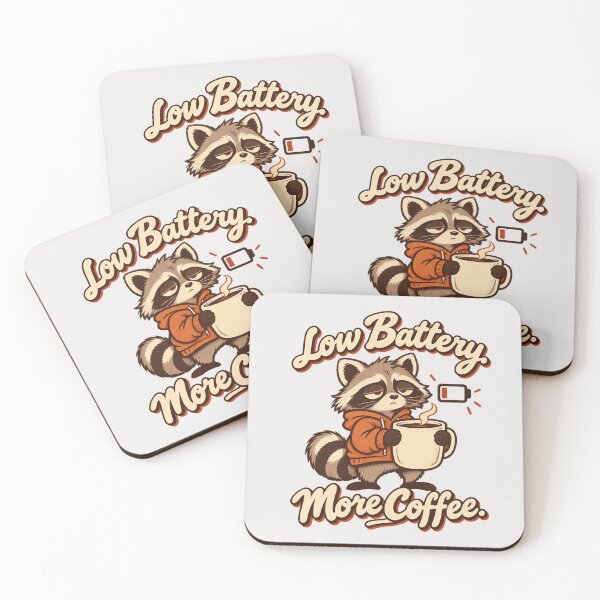 Item preview, Low Battery More Coffee - Funny Coffee Lover designed and sold by MotiveMint.
