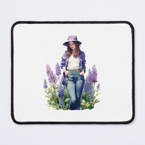 Item preview, Lupine Flower Girl | Elegant Botanical Floral Art designed and sold by Mandayartstudio.