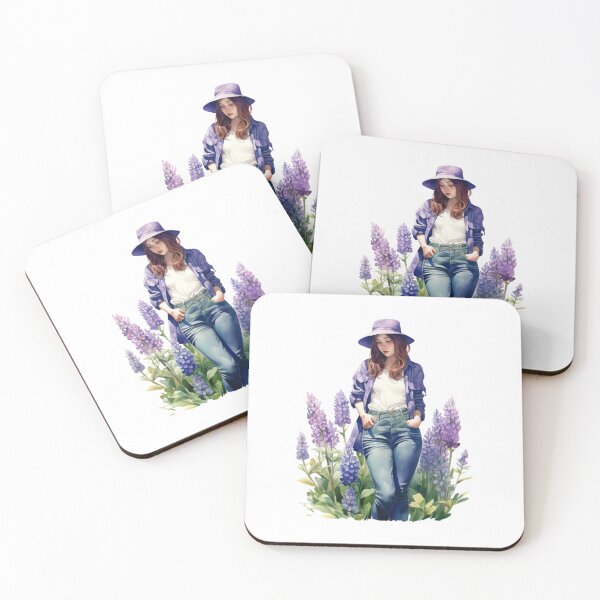 Item preview, Lupine Flower Girl | Elegant Botanical Floral Art designed and sold by Mandayartstudio.