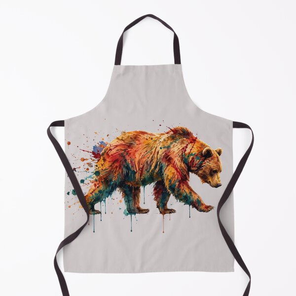 Item preview, Grizzly Bear Watercolor Art - Wild Wildlife Splash designed and sold by CaptainSeal.