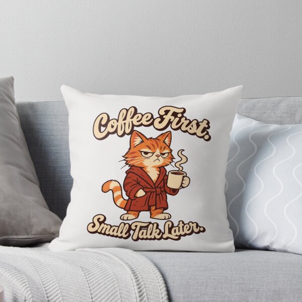 Item preview, Coffee First Small Talk Later - Grumpy Cat Coffee Lover designed and sold by MotiveMint.