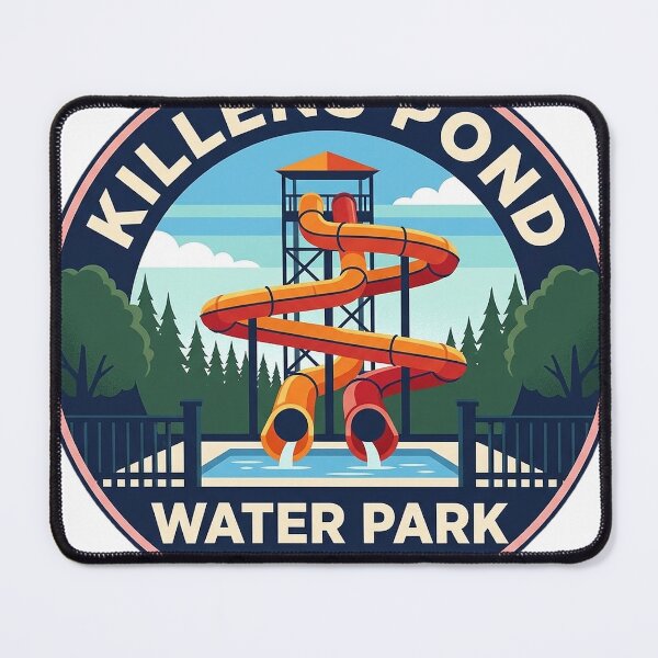 Item preview, Killens Pond Water Park Delaware Summer Slides Circle Badge Sticker designed and sold by DetourDgn.
