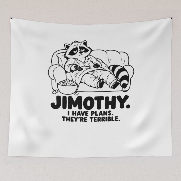 Item preview, Jimothy Raccoon lazy meme designed and sold by ViolettaGlass.