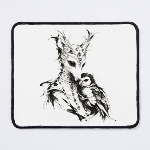 Item preview, Mystical Fox and Bird Ink Portrait designed and sold by GorinART.
