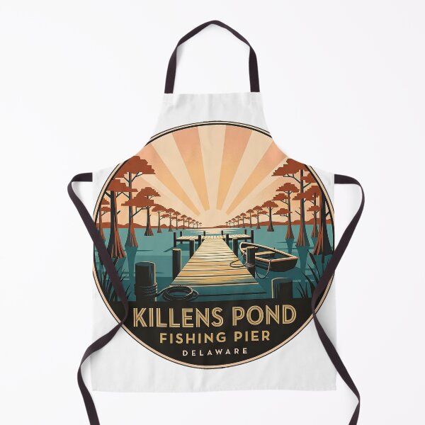 Item preview, Killens Pond State Park Fishing Pier Art Deco Emblem Sticker Delaware designed and sold by DetourDgn.