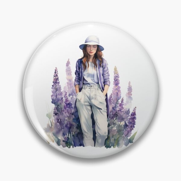 Item preview, Lupine Flower Girl | Elegant Botanical Floral Art designed and sold by Mandayartstudio.