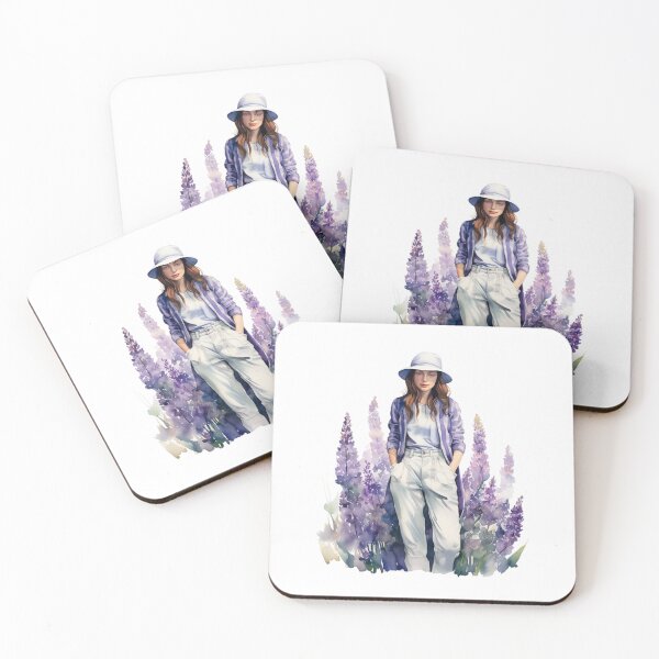 Item preview, Lupine Flower Girl | Elegant Botanical Floral Art designed and sold by Mandayartstudio.