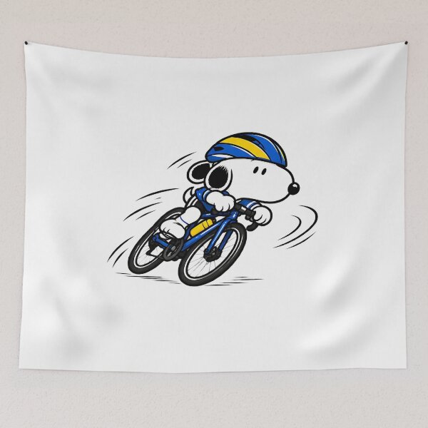 Item preview, Snoopy Cycling – Dynamic Mountain Bike Racing Action Design designed and sold by artizallart.
