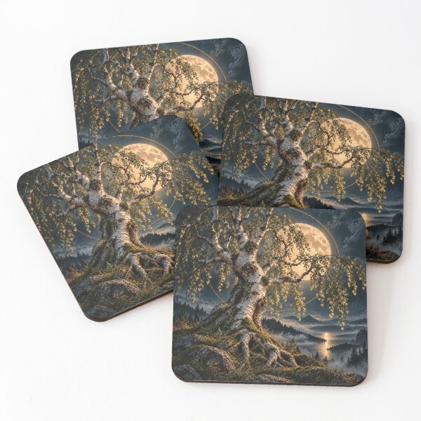Item preview, Mystical Power Tree – Birch | Dark Mystic designed and sold by Kraftbaum.