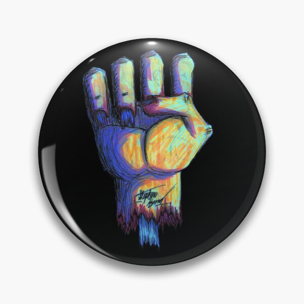 Item preview, Raised Fist Scar-E-Moji (Equalized Edition) Iridescent Horror Fist designed and sold by Grimmlar.