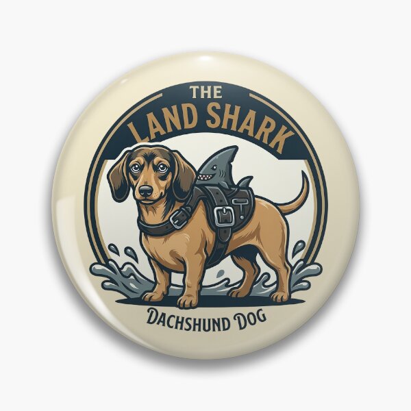 Item preview, The Dachshund Land Shark - Funny Doxie Design designed and sold by Vin  Zzep.