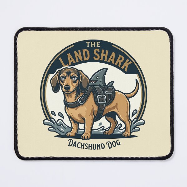 Item preview, The Dachshund Land Shark - Funny Doxie Design designed and sold by Vin  Zzep.