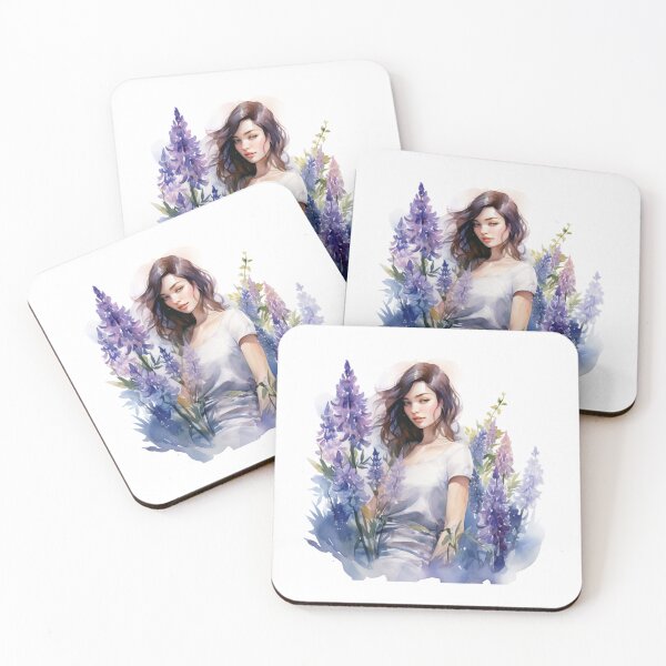 Item preview, Lupine Flower Girl | Elegant Botanical Floral Art designed and sold by Mandayartstudio.