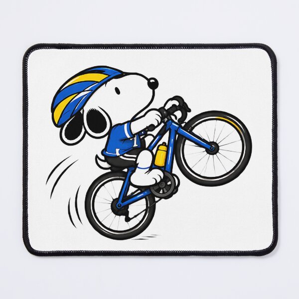 Item preview, Snoopy Cycling – Wheelie Bicycle Rider Action Pose designed and sold by artizallart.