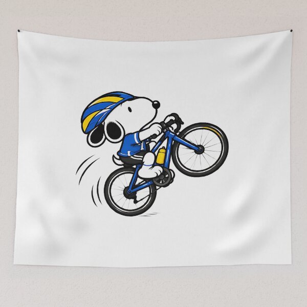 Item preview, Snoopy Cycling – Wheelie Bicycle Rider Action Pose designed and sold by artizallart.