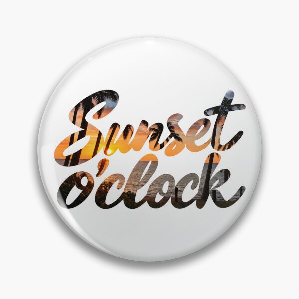 Item preview, Sunset O'Clock - Tropical Palm Tree Typography Design designed and sold by IsleAmore.