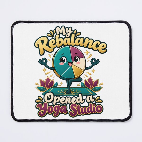 Item preview, Rebalance Yoga Studio Funny Portfolio Cartoon designed and sold by Bikivuno.