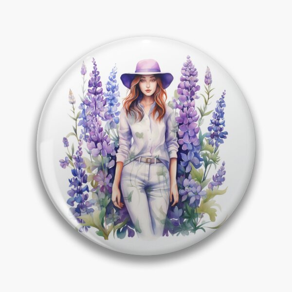Item preview, Lupine Flower Girl | Elegant Botanical Floral Art designed and sold by Mandayartstudio.