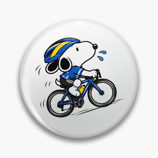 Item preview, Snoopy Cycling – Funny Downhill Bike Ride Action Pose designed and sold by artizallart.