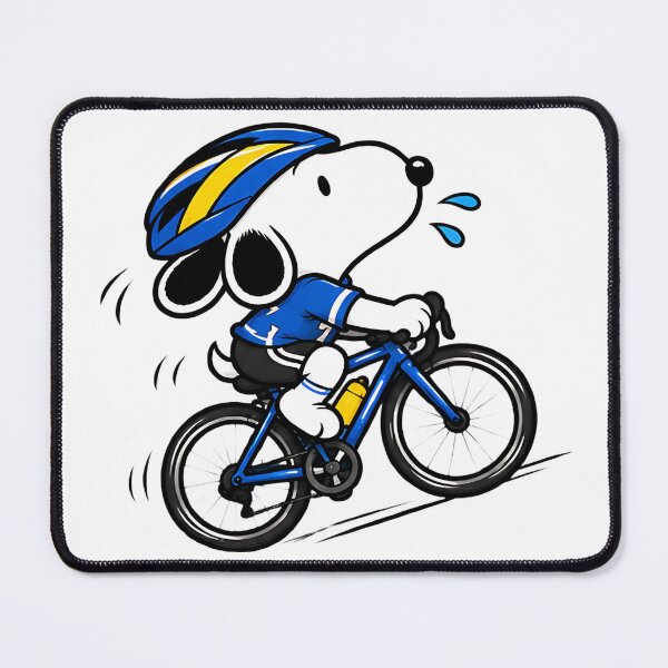 Item preview, Snoopy Cycling – Funny Downhill Bike Ride Action Pose designed and sold by artizallart.