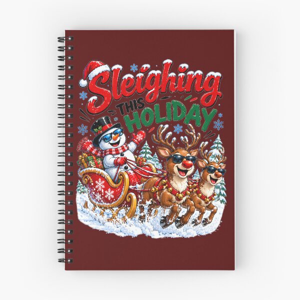 Item preview, Sleighing This Holiday – Funny Snowman and Reindeer Christmas Art designed and sold by Evelashop.