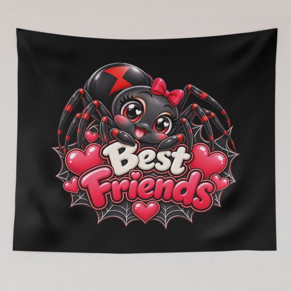 Item preview, Best Friends Black Widow – Cute Kawaii Spider Arachnid Friendship designed and sold by aventi24.
