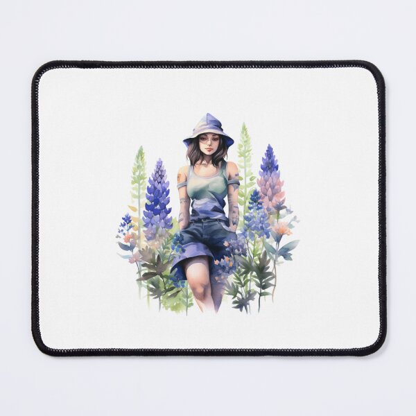 Item preview, Lupine Flower Girl | Elegant Botanical Floral Art designed and sold by Mandayartstudio.
