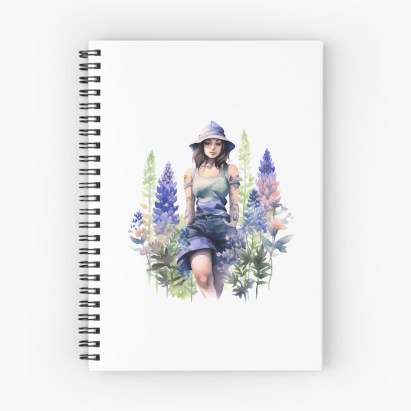Item preview, Lupine Flower Girl | Elegant Botanical Floral Art designed and sold by Mandayartstudio.