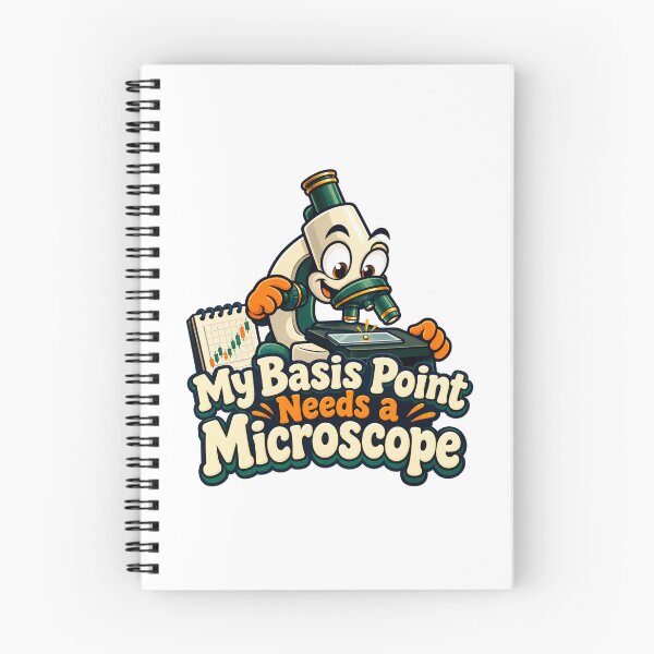 Item preview, Basis Point Microscope Funny Financial Cartoon designed and sold by Bikivuno.