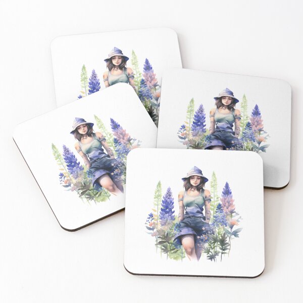 Item preview, Lupine Flower Girl | Elegant Botanical Floral Art designed and sold by Mandayartstudio.