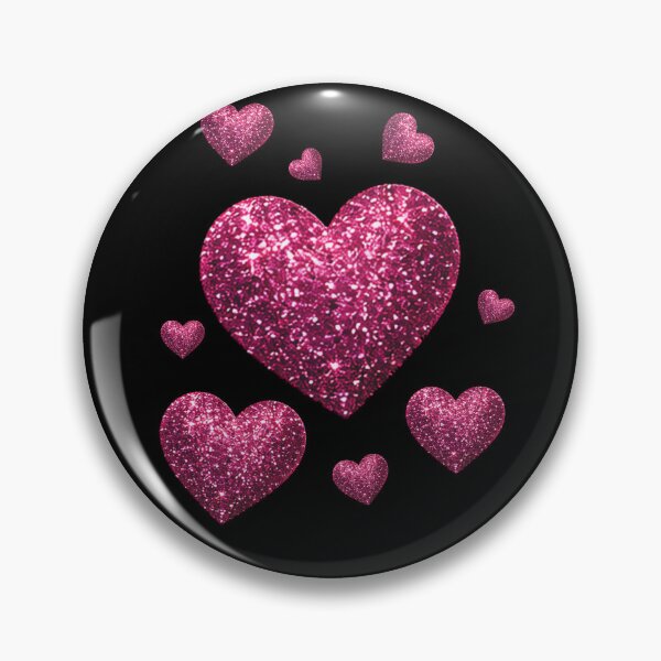 Item preview, 70s 60s Vintage Pink Glitter Hearts Glam Retro Disco Sparkle designed and sold by Jt41.